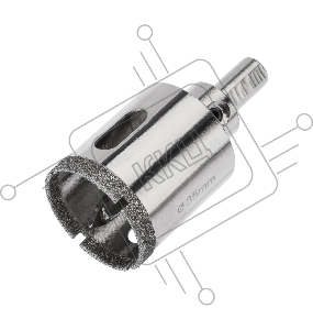 Коронка алмазная 35 мм по керамограниту  с центровочным сверлом Kranz