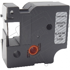 Картридж ленточный Cactus CS-D1-53710 24мм, черный шрифт, прозрачный фон, 7м для DYMO Rhino Pro 6000, LM 500TS