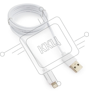 Кабель USB Гарнизон GCC-USB2-AP2-6-W AM/Lightning, для iPhone5/6/7, IPod, IPad, 1.8м, белый, пакет