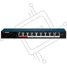 Коммутатор Hikvision DS-3E0109P-E/M(B) 9x100Mb 8PoE+ 58W неуправляемый