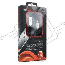 Кабель USB 2.0 Cablexpert CC-P-mUSB02Bk-1M, AM/microB, серия Platinum, длина 1м, черный, блистер