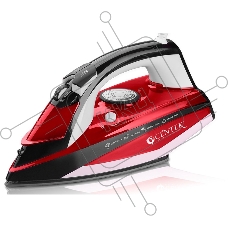 Утюг Centek CT-2344 RED 2400Вт, керамическая подошва, мощный паровой удар, самоочистка, 330мл