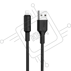 Кабель USB 2.0 hoco X25, AM/Lightning M, черный, 1м