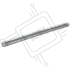 Светильник ДСП 2201 под LED лампу 1хT8 1200мм IP65 IEK LDSP0-2201-1X120-K01