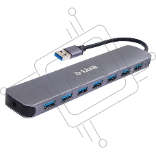 Концентратор с 7 портами USB 3.0 D-Link DUB-1370/B2A (1 порт с поддержкой режима быстрой зарядки)