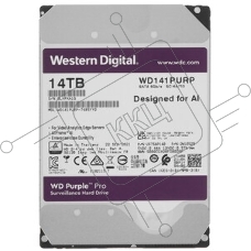 Жесткий диск HDD WD Purple Pro 14Tb 7200rpm SATA 512Mb 3.5