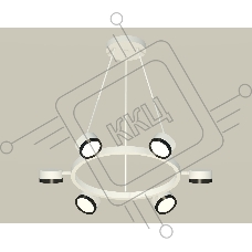 Светильник Ambrella light XB9191151/6 SWH/PBK белый песок/черный полированный GX53 (C9191, N8113)