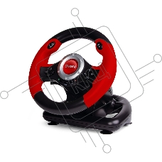 Руль SVEN GC-W300 (педали, вибро, лепестки, D-pad, 10 кл, резин. вставки, PC, цифр. и аналог.