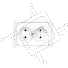 Розетка 2-м СП Валери 16А IP20 бел. Universal В0102