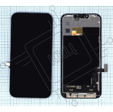 Дисплей Amperin для Apple iPhone 13 в сборе с тачскрином (Soft Oled), черный