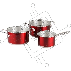 Набор кастрюль Pomi d'Oro PSS-640027 Prezioso, 20см, 24см и соусник 16см с крышками