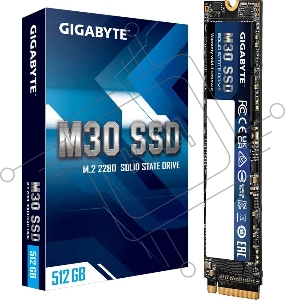 Накопитель Gigabyte M30, 512GB, SSD, M.2 2280, NVMe, PCIe 3.0 x4, 3D TLC, R/W 3500/2600MB/s, IOPs 350 000/302 000, 350TBW