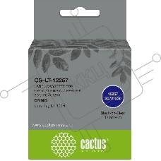Картридж ленточный Cactus CS-LT-12267 черный шрифт, прозрачный фон (12 мм, 4 м) для Dymo Letra Tag LT-100H