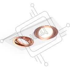 Комплект встраиваемого поворотного светильника Ambrella light XC7635084 SWH/PPG белый песок/золото розовое полированное MR16 GU5.3 (C7635, N7005)