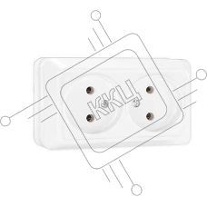 Розетка 2-м ОП Олимп 16А IP20 бел. Universal О0102