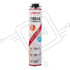 Пена монтажная всесезонная для пистолета 70+ PRO 980 г REXANT