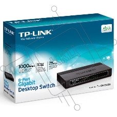 Коммутатор TP-Link SMB TL-SG1008D 8-port Gigabit Switch, plastic case