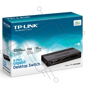 Коммутатор TP-Link SMB  TL-SG1008D 8-port Gigabit Switch, plastic case