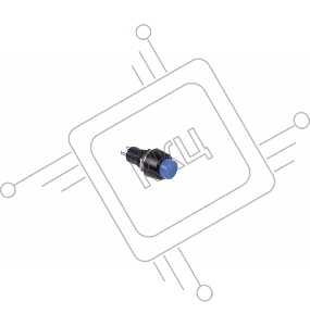 Выключатель-кнопка  250V 1А (2с) (ON)-OFF  Б/Фикс  синяя  Micro  REXANT