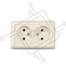 Розетка 2-м ОП Олимп 16А IP20 беж. Universal Б-О0102