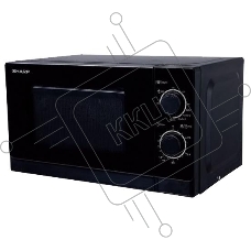 Микроволновая печь Sharp R-2000RK черный, 20 л, 800 Вт, переключатели - поворотный механизм