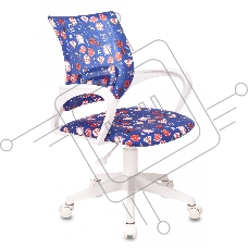 Кресло детское Бюрократ KD-W4 синий крестовина пластик пластик белый