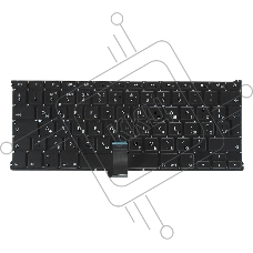 Клавиатура для ноутбука MacBook A1369 2011+  черная с подсветкой, большой ENTER