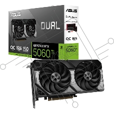 Видеокарта ASUS RTX 5060Ti DUAL OC 16Gb GDDR7 128bit 3xDP HDMI 2FAN RTL DUAL-RTX 5060TI-O16G