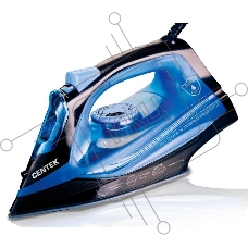 Утюг Centek CT-2351 Blue (синий) 2200Вт, КЕРАМИЧЕСКАЯ подошва, 300 мл, паровой удар, самоочистка
