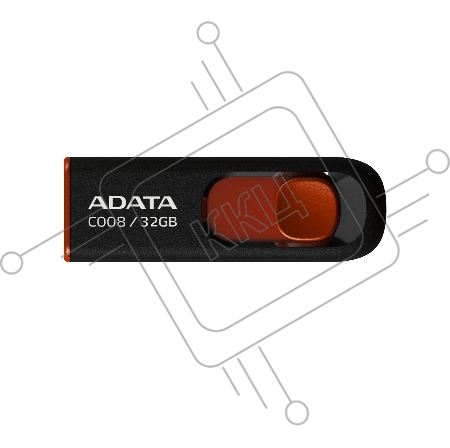 Флеш Диск ADATA Flash Drive 32Gb С008 AC008-32G-RKD {USB2.0, Black-Red}