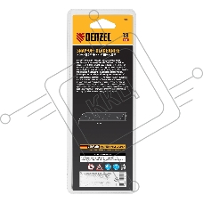 Нож, 18 мм, сменное лезвие, SK4, корпус из цинкового сплава + TPR, торцевой зажим  Denzel