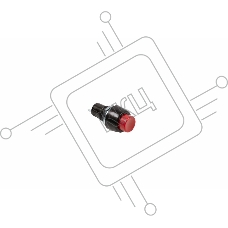 Выключатель-кнопка  250V 1А (2с) (ON)-OFF  Б/Фикс  красная  Micro  REXANT
