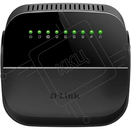 Роутер беспроводной D-Link DSL-2640U/R1A ADSL2+ черный ANNEX B