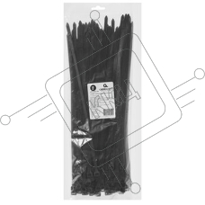 Стяжки Cablexpert NYT-350x7.6B пластиковые 350 мм х 7.6 мм, черные (100 шт.)