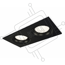 Комплект встраиваемого светильника Ambrella light XC7636002 SBK/PBK черный песок/черный полированный MR16 GU5.3 (C7636, N7011)