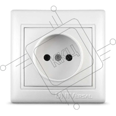 Розетка 1-м СП Севиль 16А IP20 бел. Universal С0022