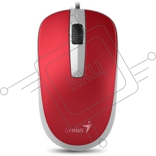 Мышь проводная Genius DX-120 красный, 1000 dpi, USB, кнопки - 3