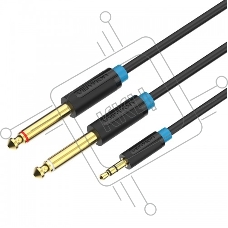 Кабель Vention аудио Jack 3,5 mm M/2Jack 6,5 mm M - 1 м