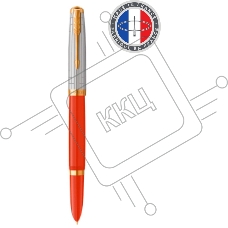 Ручка перьевая Parker 51 Premium (CW2169071) Red Rage GT F сталь нержавеющая подар.кор.