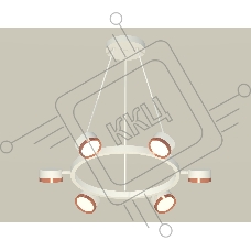 Светильник Ambrella light XB9191153/6 SWH/PPG белый песок/золото розовое полированное GX53 (C9191, N8126)