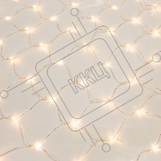Гирлянда «Сеть» 1,5х1,5 м, прозрачный ПВХ, 96 LED теплый белый