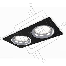 Комплект встраиваемого светильника Ambrella light XC7636003 SBK/PCL черный песок/серебро полированное MR16 GU5.3 (C7636, N7012)