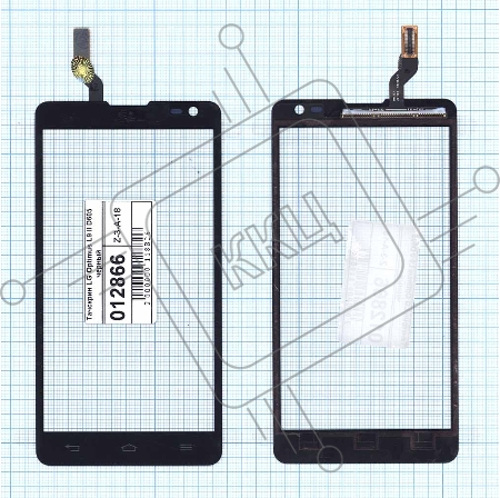 Сенсорное стекло (тачскрин) для LG Optimus L9 II D605, черное