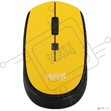 Мышь беспроводная HIPER HOMW-085 желтый, 1600 dpi, радиоканал, USB, кнопки - 4