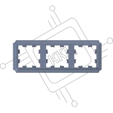 Рамка AtlasDesign Antique 3-постовая, универсальная, грифель