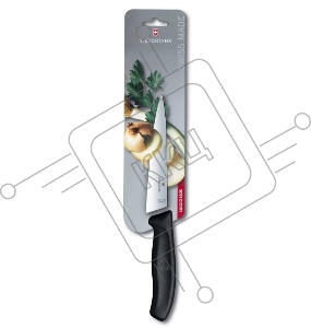 Нож кухонный Victorinox Swiss Classic (6.8003.15B) стальной разделочный лезв.150мм прямая заточка черный блистер