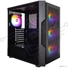 Компьютерный корпус 1STPLAYER TRILOBITE T7-P Black / ATX / 4x120mm LED fans / T7-P-BK-4F1