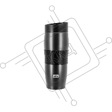 Термокружка LARA LR04-24 <Black> 380мл, двойные стенки, вакуум, сталь/силикон черный