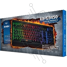 Игровая клавиатура SVEN KB-G9450 (104кл., мет. корпус, 12 Fn функций, подсветка)
