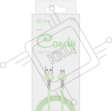 Кабель Redline Candy УТ000021985 micro USB B (m) USB A (m) 1м зеленый